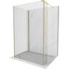 Mexen Kioto dušo siena Walk-in 120 x 110 x 30 cm, skaidrus, auksinis - 800-120-110-221-50-00-030