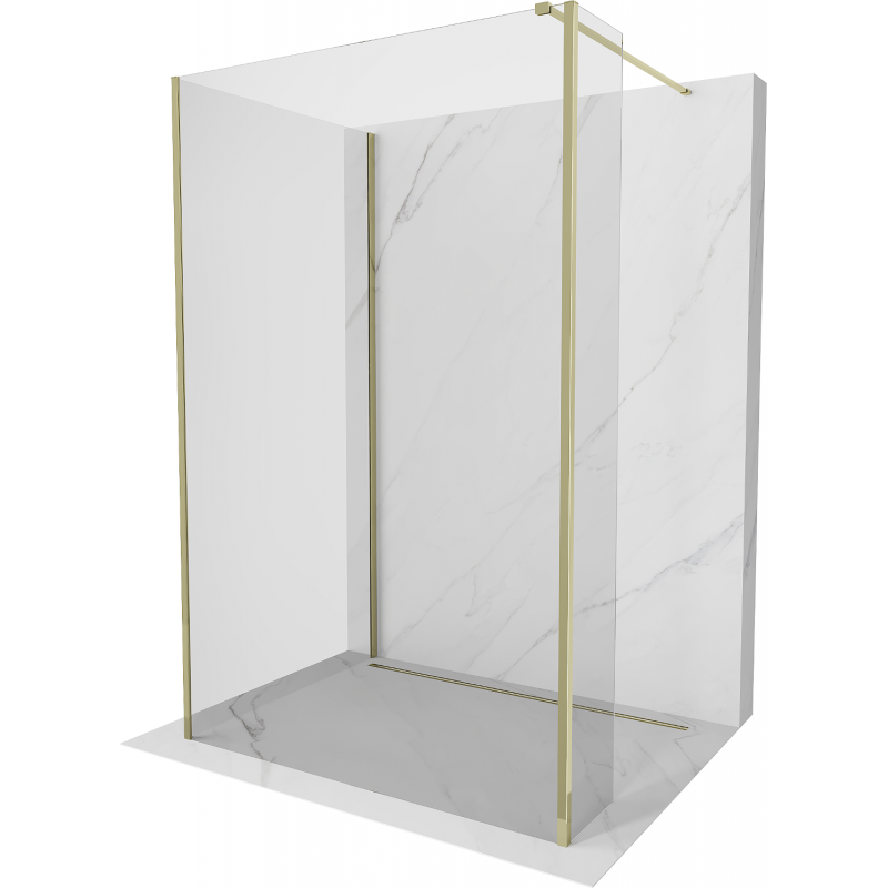 Mexen Kioto sprendimas Walk-in 140 x 100 x 40 cm, skaidrus, auksinė - 800-140-100-221-50-00-040