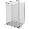 Mexen Kioto walk-in dušo sienelė 110 x 80 x 40 cm, juodas raštas, chromas - 800-110-080-221-01-70-040