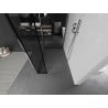Mexen Kioto dušo siena Walk-in 90 x 90 x 40 cm, juodos raštas, chromas - 800-090-090-221-01-70-040