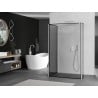 Mexen Kioto dušo siena Walk-in 120 x 100 x 30 cm, juodas raštas, baltas - 800-120-100-221-20-70-030