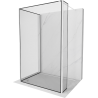 Mexen Kioto dušas Walk-in 140 x 100 x 30 cm, juodas modelis, baltas - 800-140-100-221-20-70-030