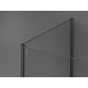 Mexen Kioto Walk-in dušo siena 100 x 70 x 30 cm, skaidrus, šaunus pilkas šlifuotas - 800-100-070-221-66-00-030