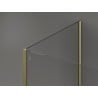 Mexen Kioto Walk-in dušo siena 110 x 110 x 30 cm, juodas raštas, auksinis - 800-110-110-221-50-70-030