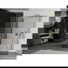 Mexen Kioto prūdimų siena Walk-in 90 x 80 x 40 cm, juodas raštas, auksinis - 800-090-080-221-50-70-040