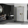Mexen Kioto dušo siena Walk-in 100 x 70 x 30 cm, juodas raštas, auksinė matinė - 800-100-070-221-55-70-030