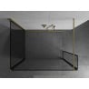 Mexen Kioto dušo sienelė Walk-in 100 x 100 x 30 cm, juodas raštas, auksinė šlifuota - 800-100-100-221-55-70-030