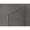 Mexen Kioto dušo sienelė Walk-in 100 x 100 x 30 cm, juodas raštas, auksinė šlifuota - 800-100-100-221-55-70-030