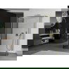 Mexen Kioto dušo siena Walk-in 140 x 80 x 40 cm, juodas raštas, auksu šlifuota - 800-140-080-221-55-70-040