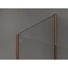 Mexen Kioto dušo pertvara Walk-in 130 x 100 x 30 cm, juodas raštas, rožinis auksas - 800-130-100-221-60-70-030