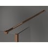 Mexen Kioto dušo pertvara Walk-in 130 x 100 x 30 cm, juodas raštas, rožinis auksas - 800-130-100-221-60-70-030