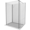 Mexen Kioto Walk-in dušų pertvara 130 x 80 x 40 cm, permatoma, gun gray šlifuota - 800-130-080-221-66-00-040