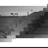 Mexen Kioto Walk-in dušo sienelė 125 x 95 x 40 cm, skaidri, gun gray šlifuota - 800-125-095-221-66-00-040
