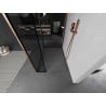 Mexen Kioto Walk-in dušo siena 100 x 80 x 30 cm, juodas raštas, šlifuota varinė - 800-100-080-221-65-70-030