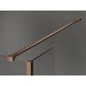 Mexen Kioto prausimosi siena Walk-in 110 x 90 x 30 cm, juodas raštas, matinė varžtelių apdaila - 800-110-090-221-65-70-030