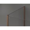 Mexen Kioto Walk-in dušo pertvara 120 x 120 x 30 cm, juodas raštas, šlifuota varis - 800-120-120-221-65-70-030