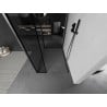 Mexen Kioto dušo sienelė Walk-in 140 x 120 x 40 cm, juodas raštas, gun gray šlifuotas - 800-140-120-221-66-70-040