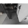 Mexen Kioto Walk-in dušo siena 110 x 70 x 30 cm, skaidrus, juodas - 800-110-070-221-70-00-030