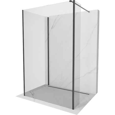 Mexen Kioto Walk-in dušo sienelė 140 x 80 x 30 cm, permatoma, juoda - 800-140-080-221-70-00-030