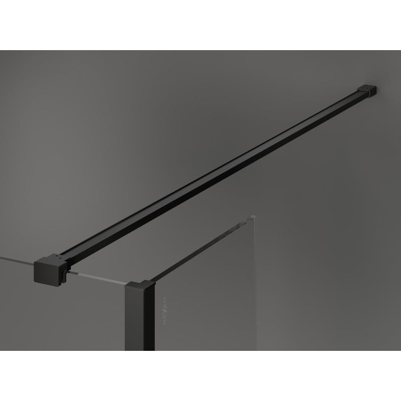 Mexen Kioto dušo sienelė Walk-in 125 x 80 x 30 cm, skaidri, juoda - 800-125-080-221-70-00-030