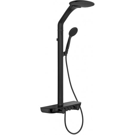 Mexen Bolt paviršinis dušo komplektas su lietaus dušu ir maišytuvu, juodas - 78108-70