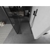 Mexen Kioto dušo sienelė "Walk-in" 125 x 90 x 40 cm, permatoma, juoda - 800-125-090-221-70-00-040