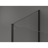 Mexen Kioto dušo sienelė "Walk-in" 125 x 90 x 40 cm, permatoma, juoda - 800-125-090-221-70-00-040