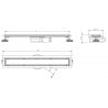 Mexen Flat 360° M33 linijinis pasukamas nutekėjimas 50 cm, inox - 1033050-40