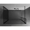 Mexen Kioto dušo siena Walk-in 90 x 90 x 30 cm, juoda struktūra, juoda - 800-090-090-221-70-70-030