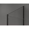 Mexen Kioto dušo siena Walk-in 90 x 90 x 30 cm, juoda struktūra, juoda - 800-090-090-221-70-70-030