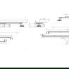 Mexen Flat 360° M33 linijinis rotacinis nutekėjimas 70 cm, Chromo - 1033070-40