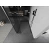 Mexen Kioto dušo siena Walk-in 100 x 100 x 40 cm, skaidrus, gun metal - 800-100-100-221-95-00-040