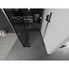 Mexen Kioto dušo siena Walk-in 130 x 100 x 30 cm, juoda rėmelis, gun metal - 800-130-100-221-95-70-030