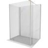 Mexen Kioto walk-in dušo pertvara 110 x 85 x 30 cm, permatoma, šlifuotas nikelis - 800-110-085-221-97-00-030