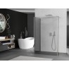 Mexen Kioto Dušo sienelė Walk-in 120 x 90 x 30 cm, skaidri, šlifuotas nikelis - 800-120-090-221-97-00-030
