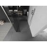 Mexen Kioto Walk-in dušo sienelė 125 x 90 x 30 cm, skaidri, šlifuota nikelio - 800-125-090-221-97-00-030