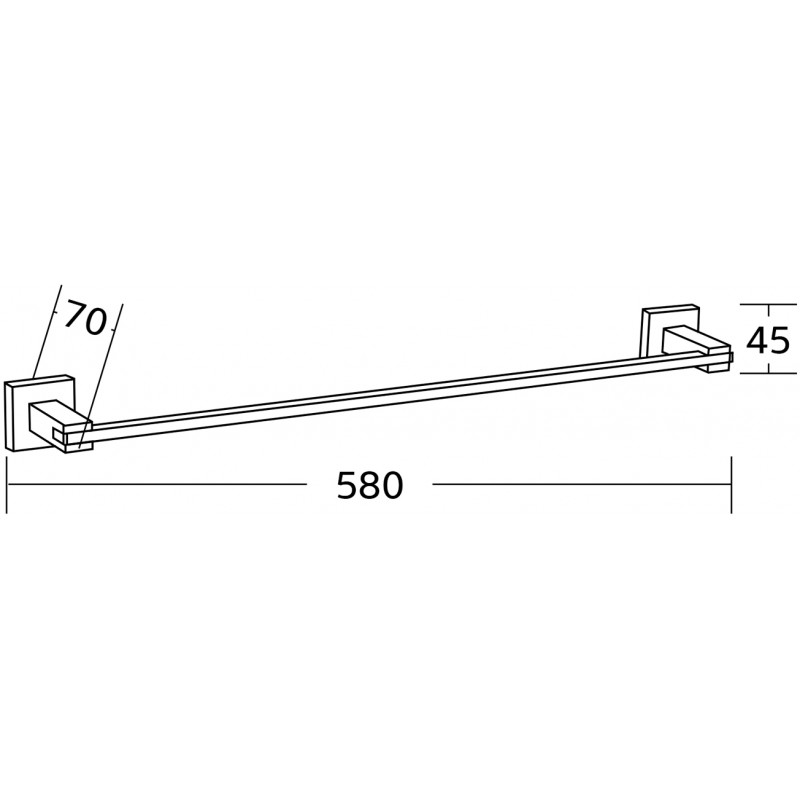 Mexen Vane rankšluosčių laikiklis, chromuotas - 7020924-00