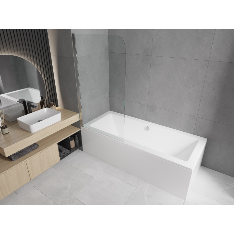 Mexen Felix vieno sparno vonios pertvara 70 x 140 cm, skaidri, chromas - 890-070-001-01-00