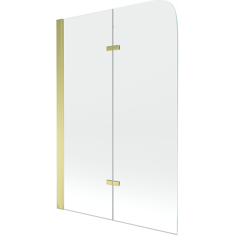 Mexen Felix vonios ekranas su dviem sparneliais 80 x 140 cm, permatomas, auksinis - 890-080-002-50-00