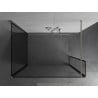 Mexen Kioto dušo siena Walk-in 120 x 110 x 30 cm, juodas raštas, šveitimas nikelis - 800-120-110-221-97-70-030