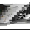 Mexen Kioto dušo siena Walk-in 140 x 70 x 40 cm, skaidrus, šveicariškas nikelis - 800-140-070-221-97-00-040