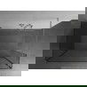 Mexen Kioto Walk-in dušo siena 130 x 85 x 40 cm, skaidrus, šepečiu nikelio - 800-130-085-221-97-00-040