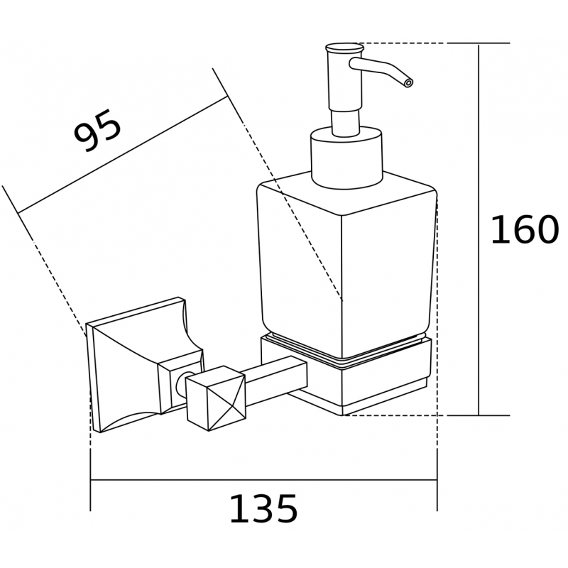 Mexen Dalia muilo dozatorius, juodas - 70173388-70
