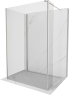 Mexen Kioto dušo siena Walk-in 120 x 115 x 40 cm, skaidrus, matinio nikelio apdaila - 800-120-115-221-97-00-040