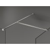 Mexen Kioto Dušo siena Walk-in 100 x 90 cm, permatomas, šepečiuotas nikeliu - 800-100-202-97-00-090