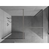 Mexen Kioto Dušo siena Walk-in 120 x 100 cm, skaidri, šlifuotas nikelis - 800-120-202-97-00-100