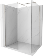 Mexen Kioto Dušo siena Walk-in 120 x 100 cm, skaidri, šlifuotas nikelis - 800-120-202-97-00-100
