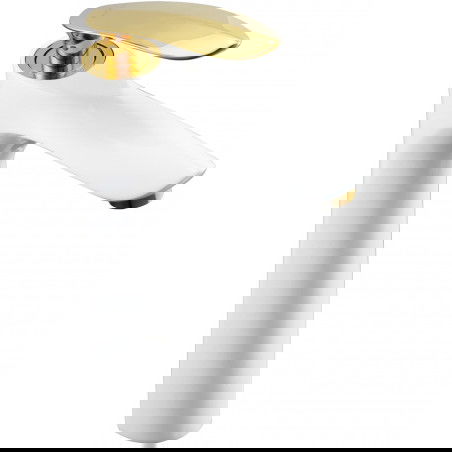 Mexen Lily aukštas praustuvo maišytuvas, baltas/auksinis - 73610-25