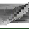 Mexen Kioto prausyklos pertvara Walk-in 140 x 110 cm, skaidri, šlifuoju nikeliu - 800-140-202-97-00-110