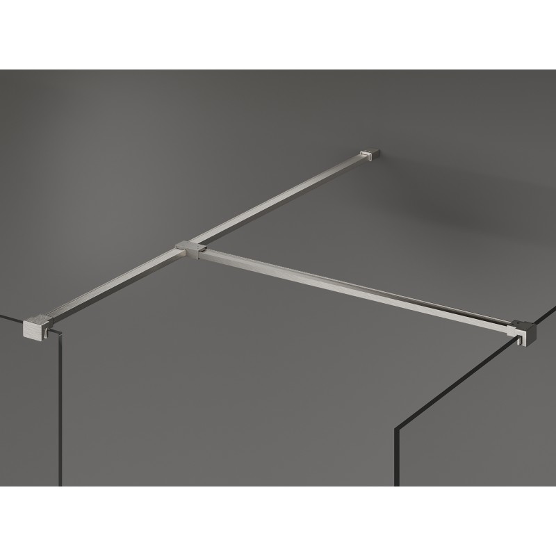 Mexen Kioto dušo sienelė Walk-in 155 x 100 cm, skaidri, šlifuotas nikelis - 800-155-202-97-00-100